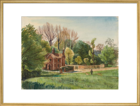 Unidentified Lodge, between 1921-1930 (Art print, Extra large, Gold)