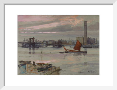 Millbank, 1912 (Art print, Small, White)