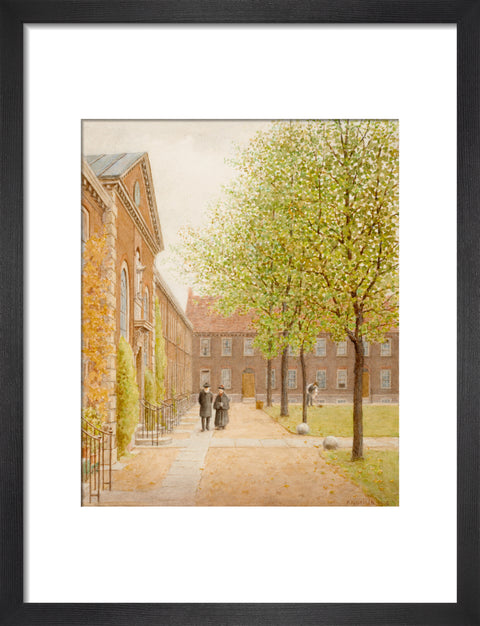 The Geffrye Almshouses, 1908 (Art print, Small, Black)