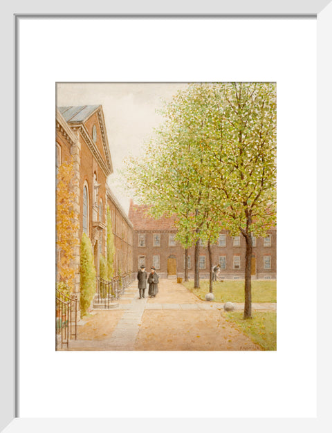 The Geffrye Almshouses, 1908 (Art print, Small, White)