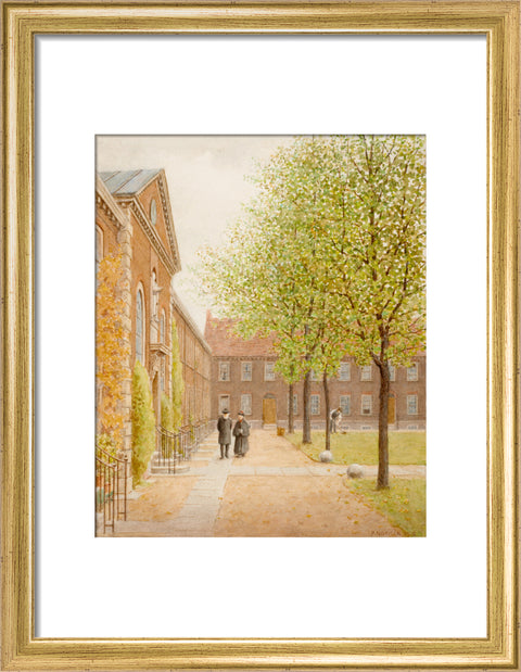 The Geffrye Almshouses, 1908 (Art print, Small, Gold)