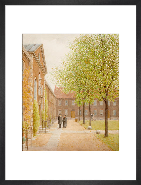 The Geffrye Almshouses, 1908 (Art print, Medium, Black)