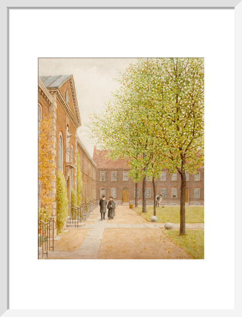 The Geffrye Almshouses, 1908 (Art print, Medium, White)