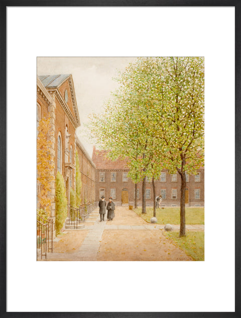 The Geffrye Almshouses, 1908 (Art print, Large, Black)