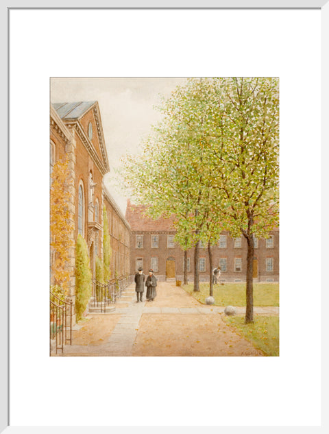 The Geffrye Almshouses, 1908 (Art print, Large, White)