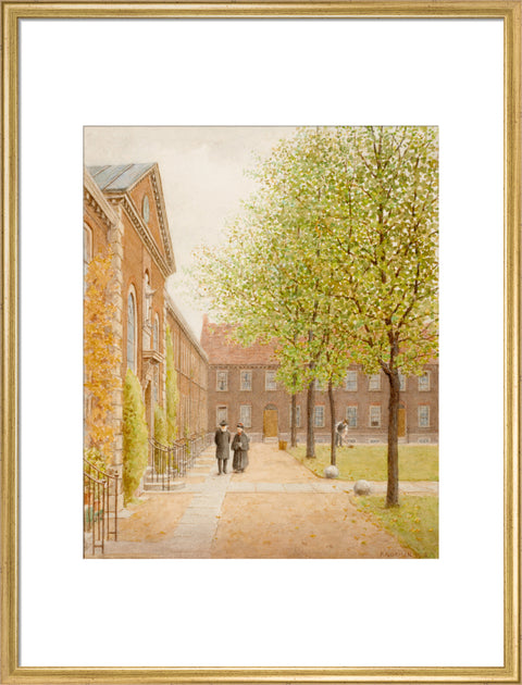 The Geffrye Almshouses, 1908 (Art print, Large, Gold)