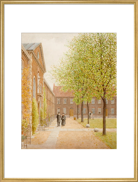 The Geffrye Almshouses, 1908 (Art print, Extra large, Gold)