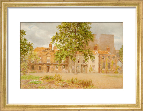 Group of Old Houses, South Kensington Museum (Art print, Small, Gold)