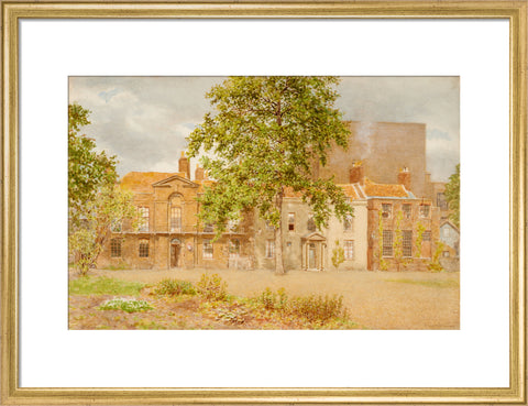 Group of Old Houses, South Kensington Museum (Art print, Medium, Gold)