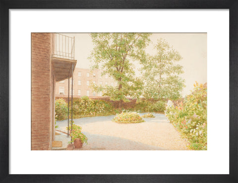 The Garden of Mrs Siddon''s House, Baker Street, (Art print, Small, Black)