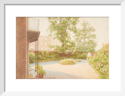 The Garden of Mrs Siddon''s House, Baker Street, (Art print, Small, White)