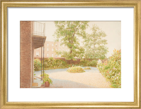 The Garden of Mrs Siddon''s House, Baker Street, (Art print, Small, Gold)