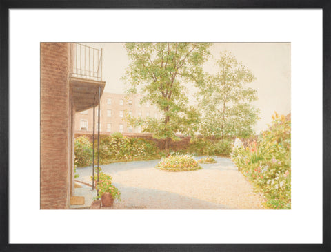 The Garden of Mrs Siddon''s House, Baker Street, (Art print, Medium, Black)