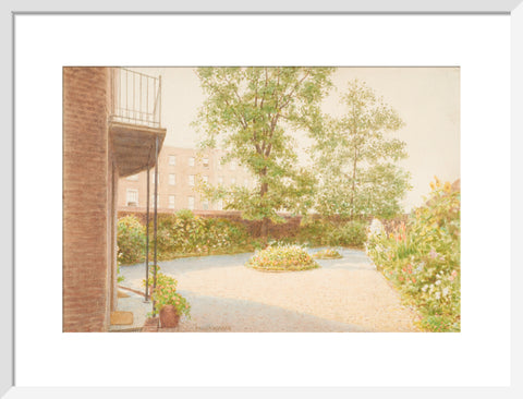 The Garden of Mrs Siddon''s House, Baker Street, (Art print, Medium, White)
