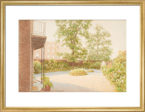 The Garden of Mrs Siddon''s House, Baker Street, (Art print, Medium, Gold)