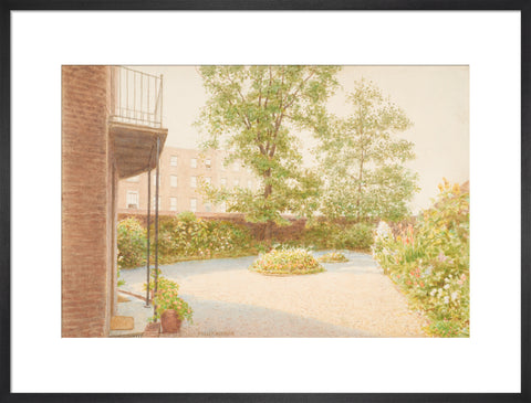 The Garden of Mrs Siddon''s House, Baker Street, (Art print, Large, Black)