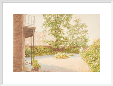 The Garden of Mrs Siddon''s House, Baker Street, (Art print, Large, White)