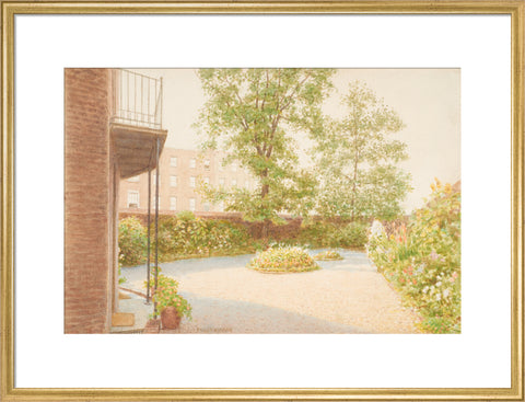 The Garden of Mrs Siddon''s House, Baker Street, (Art print, Large, Gold)