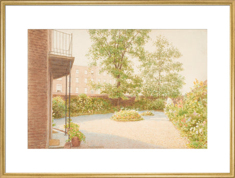 The Garden of Mrs Siddon''s House, Baker Street, (Art print, Extra large, Gold)