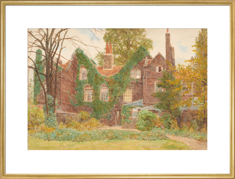 The ''Gables'', Wandsworth Common, May 27, 1899 (Art print, Extra large, Gold)
