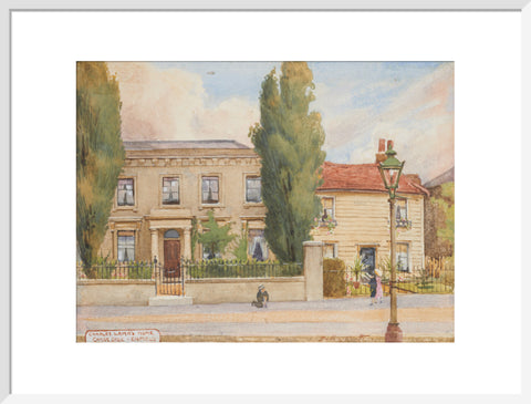Charles Lamb''s Home, Chaseside - Enfield, Edmonton, between 1891-1899 (Art print, Large, White)