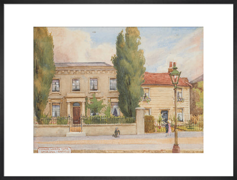 Charles Lamb''s Home, Chaseside - Enfield, Edmonton, between 1891-1899 (Art print, Extra large, Black)