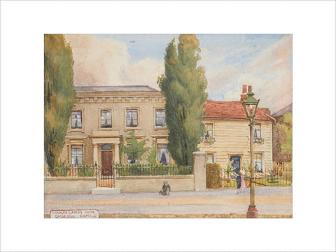 Charles Lamb''s Home, Chaseside - Enfield, Edmonton, between 1891-1899 (Art print, Large, unframed)