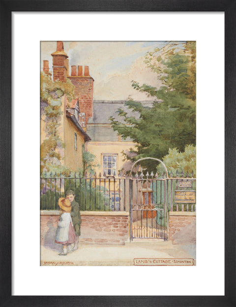 Lamb''s Cottage - Enfield, Edmonton, between 1891-1899 (Art print, Small, Black)