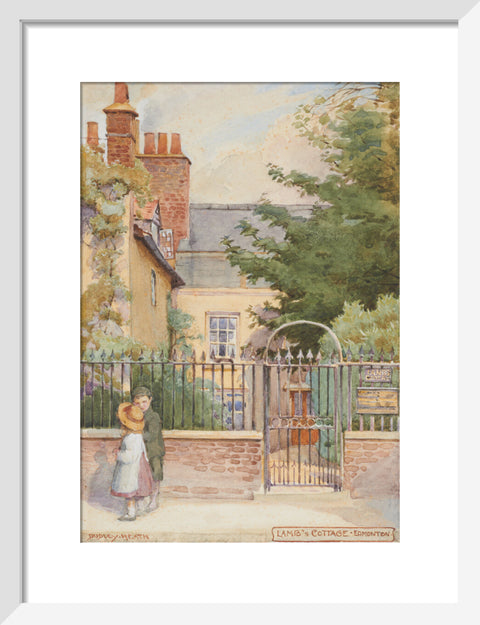 Lamb''s Cottage - Enfield, Edmonton, between 1891-1899 (Art print, Small, White)