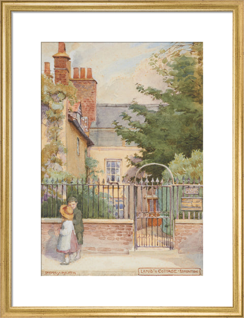Lamb''s Cottage - Enfield, Edmonton, between 1891-1899 (Art print, Medium, Gold)