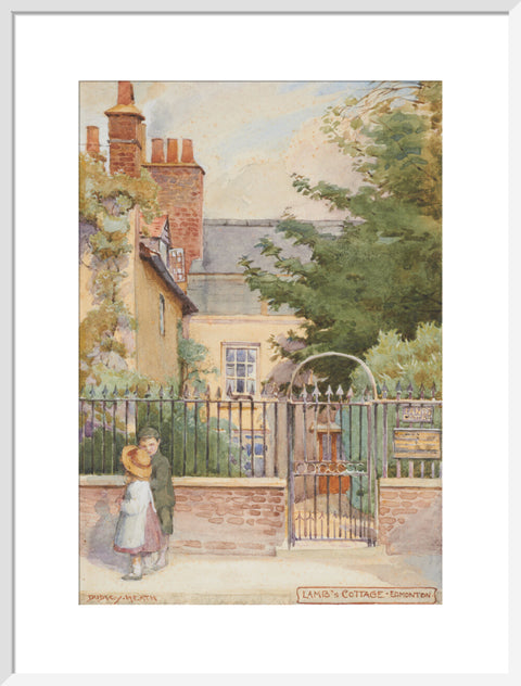Lamb''s Cottage - Enfield, Edmonton, between 1891-1899 (Art print, Large, White)