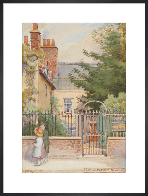 Lamb''s Cottage - Enfield, Edmonton, between 1891-1899 (Art print, Extra large, Black)
