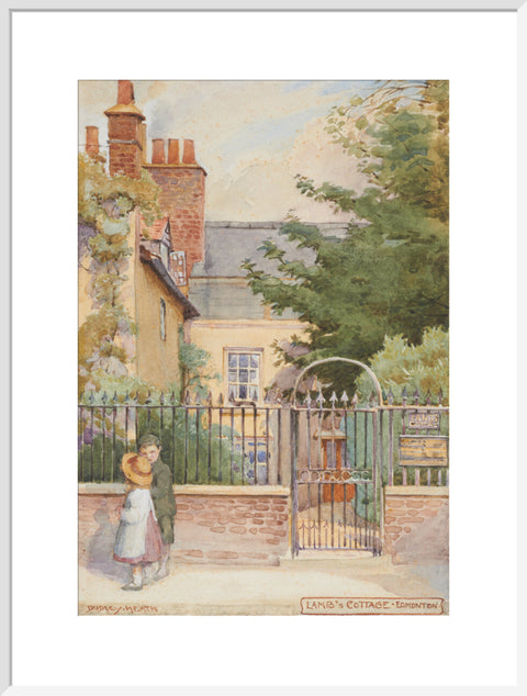 Lamb''s Cottage - Enfield, Edmonton, between 1891-1899 (Art print, Extra large, White)