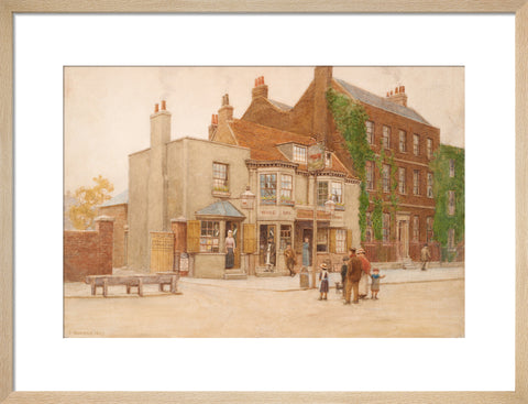 The Red Cow Inn and Dr. Burney''s House, Hammersmith Road, 1897 (Art print, Medium, Natural)