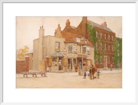 The Red Cow Inn and Dr. Burney''s House, Hammersmith Road, 1897 (Art print, Large, White)
