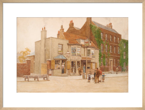 The Red Cow Inn and Dr. Burney''s House, Hammersmith Road, 1897 (Art print, Large, Natural)