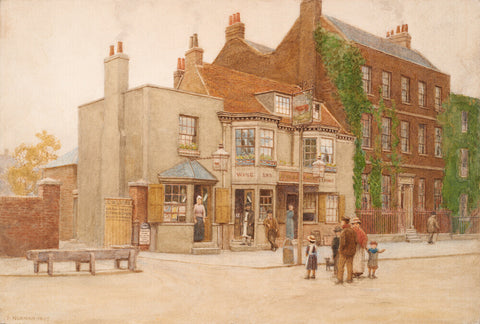 The Red Cow Inn and Dr. Burney''s House, Hammersmith Road, 1897