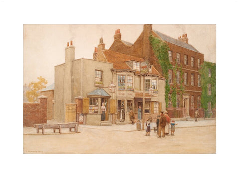 The Red Cow Inn and Dr. Burney''s House, Hammersmith Road, 1897 (Art print, Extra large, unframed)