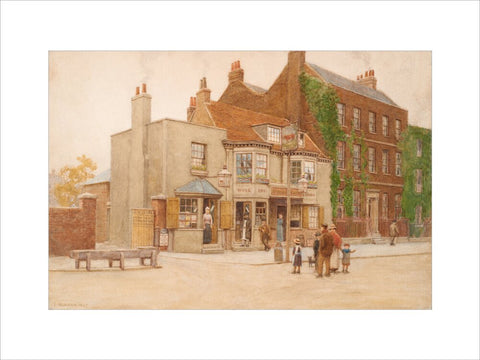 The Red Cow Inn and Dr. Burney''s House, Hammersmith Road, 1897 (Art print, Medium, unframed)