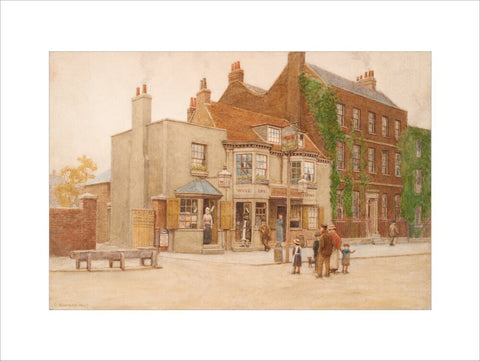 The Red Cow Inn and Dr. Burney''s House, Hammersmith Road, 1897 (Art print, Large, unframed)