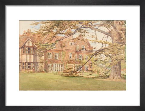 Cedar House, Hillingdon, 1902 (Art print, Small, Black)