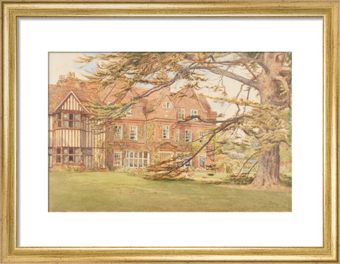 Cedar House, Hillingdon, 1902 (Art print, Small, Gold)