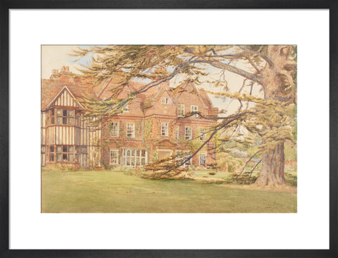 Cedar House, Hillingdon, 1902 (Art print, Medium, Black)