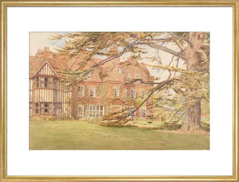 Cedar House, Hillingdon, 1902 (Art print, Large, Gold)