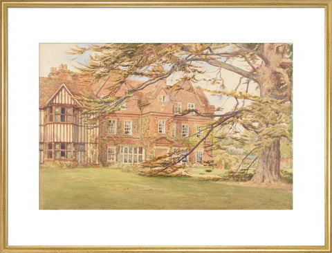 Cedar House, Hillingdon, 1902 (Art print, Extra large, Gold)