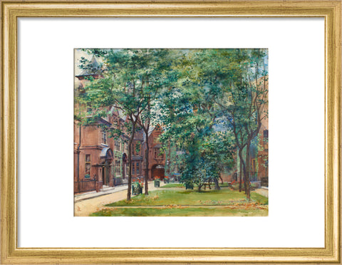 Amen Court, between 1888 and 1920 (Art print, Small, Gold)