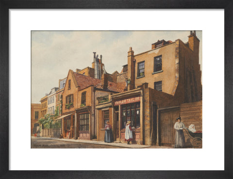 Cheyne Walk, Chelsea, 1906 (Art print, Small, Black)