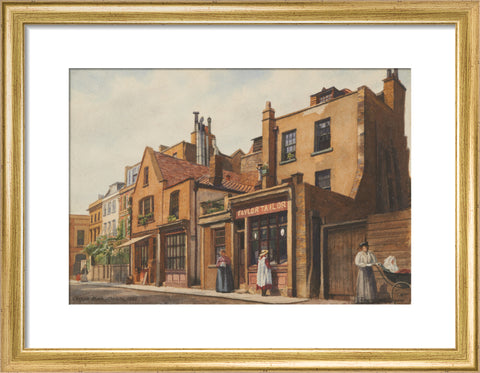 Cheyne Walk, Chelsea, 1906 (Art print, Small, Gold)