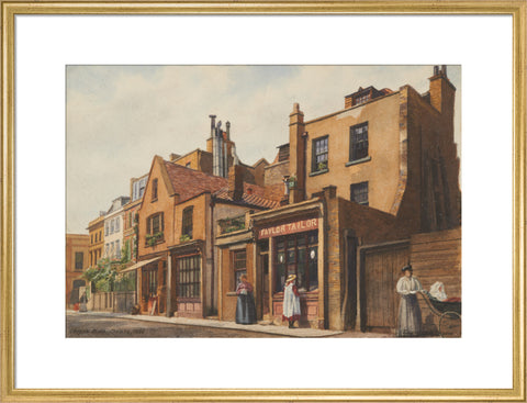 Cheyne Walk, Chelsea, 1906 (Art print, Large, Gold)