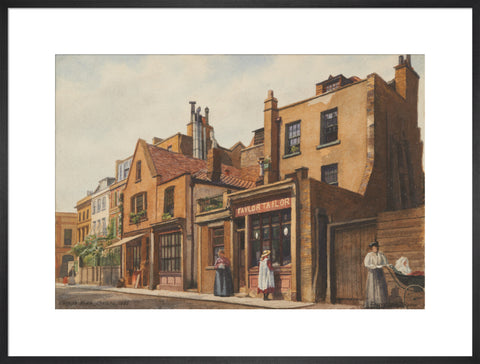 Cheyne Walk, Chelsea, 1906 (Art print, Extra large, Black)